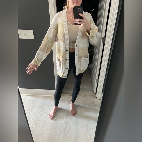 Free People Oversized Women's Southport Beach Cardigan Grains Sweater XS - Picture 14 of 16